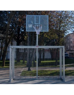 Juego porterías fútbol sala con canastas galvanizadas...