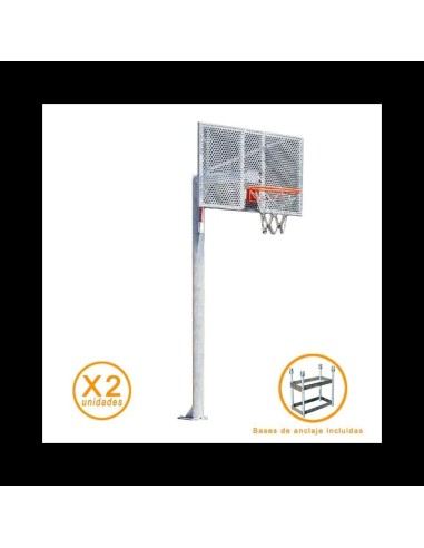 2 Canastas Minibasket Antivándalicas...