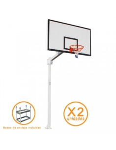 Canasta Baloncesto Deluxe Fija Completa con Tablero, Aro...