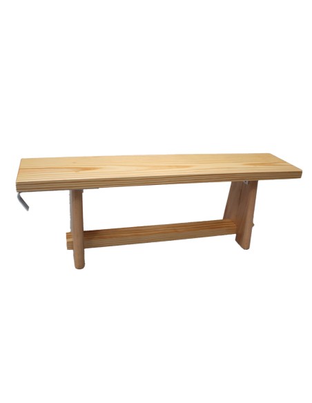 BANCO SUECO 1 M DELUXE (TAPA PINO MELIS, PATAS DE HAYA Y HERRAJES METALICOS)