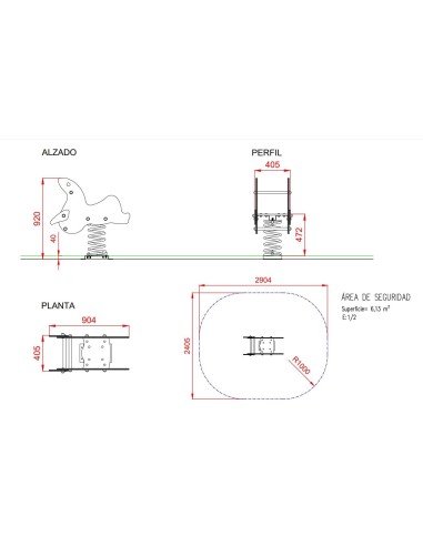 BALANCIN MUELLE DOBLE PANEL LAS FOCAS