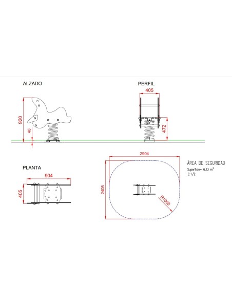 BALANCIN MUELLE DOBLE PANEL LAS FOCAS