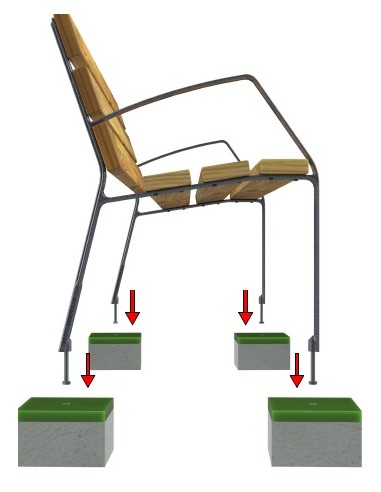 Banco Modo madera conífera