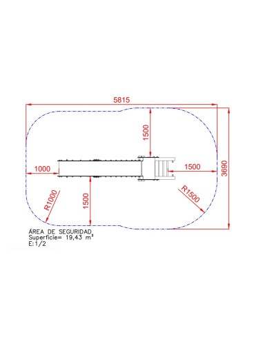 Tobogán Guadalentín Maxi 136cm uso público
