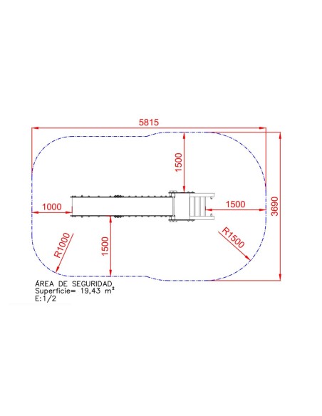 Tobogán Guadalentín Maxi 136cm uso público