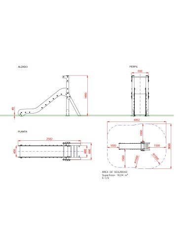 Tobogán Quipar Mini 90cm uso público