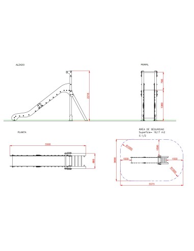 TOBOGAN QUIPAR MAXI 136CM uso público