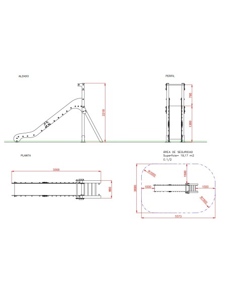 TOBOGAN QUIPAR MAXI 136CM uso público