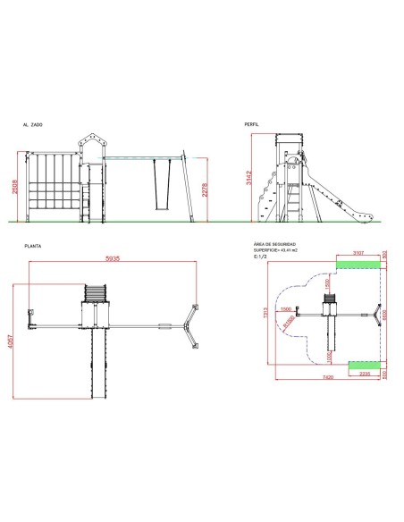 Parque infantil Torre Guadalquivir con 1 asiento