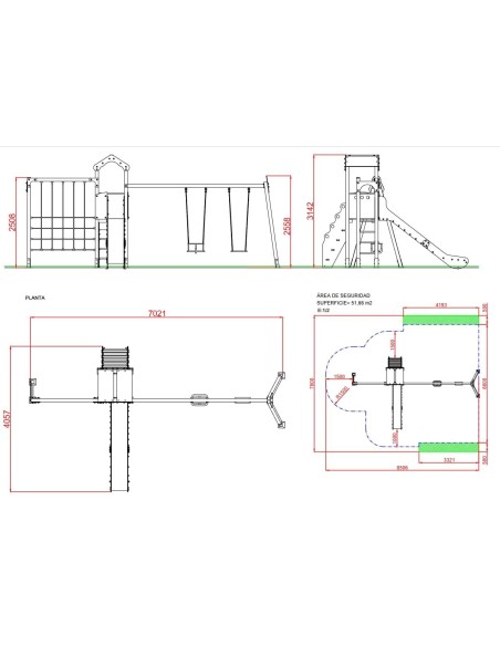 Parque infantil Torre Guadalquivir con 2 asientos