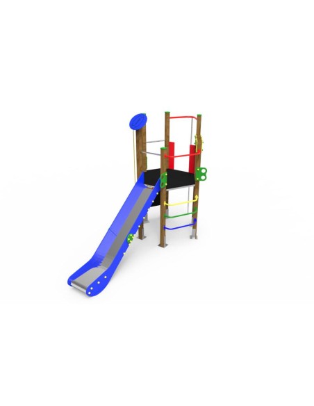 Parque infantil Torre Hexagonal 136CM uso público