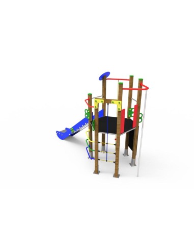 Parque infantil Torre Hexagonal 136CM uso público