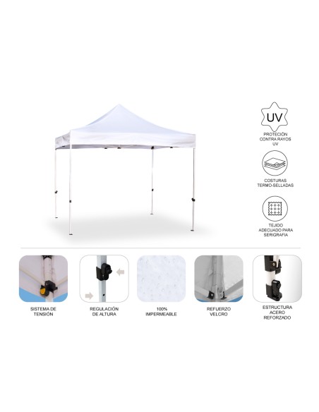 Carpa Máster 4x4m Blanca o negra con bolsa de transporte