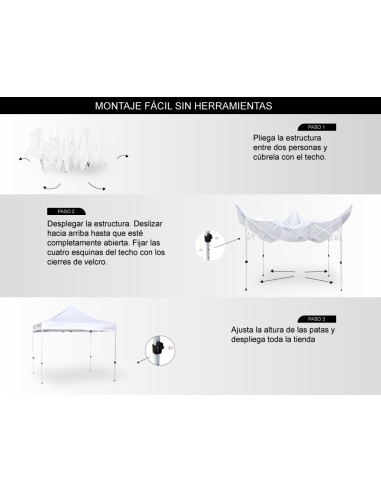 Carpa Máster 4x4m KIT COMPLETO