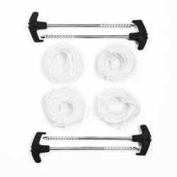 Pack 4 Piquetas Con Cuerdas De Nylon Para Carpas