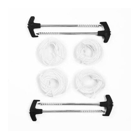 Pack 4 Piquetas Con Cuerdas De Nylon Para Carpas