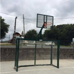 Juego porterías fútbol sala con canastas completas con...