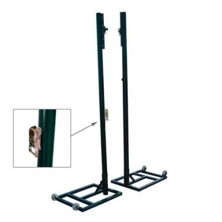 JUEGO POSTES VOLEIBOL METÁLICOS TRASLADABLES REGULABLE A TENIS