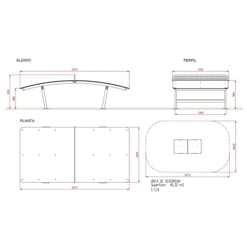 MESA MULTI-BALL ANTIVANDÁLICA PARA EXTERIOR