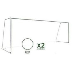 2 Porterías fútbol 7 Trasladables metálicas con redes 2