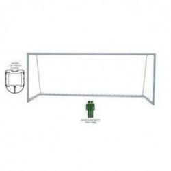 2 Porterías Fútbol 11 trasladables aluminio con redes 2