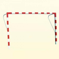 Juego de porterías fútbol sala fijas aluminio con redes 2