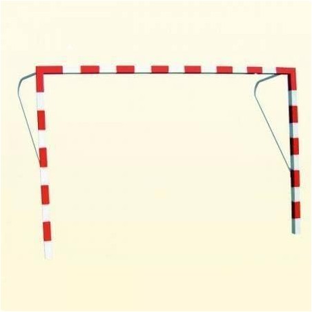 Juego de porterías fútbol sala fijas aluminio con redes