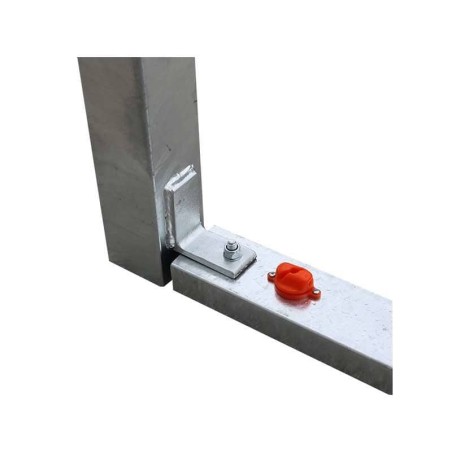 Juego porterías de fútbol sala trasladables galvanizadas con redes