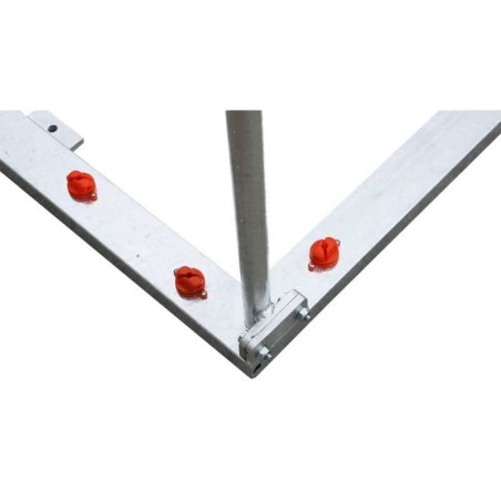 Juego porterías de fútbol sala trasladables galvanizadas con redes