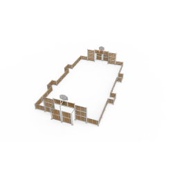 Pista Multideporte madera 20X11,5M 2