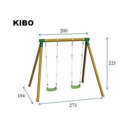 COLUMPIO DOBLE KIBO CON ASIENTO BEBÉ