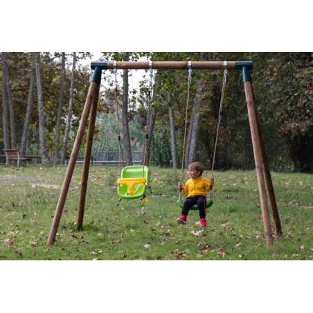 COLUMPIO DOBLE KIBO CON ASIENTO BEBÉ