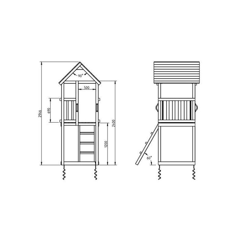 Torre Kiosk L Con Columpio Doble