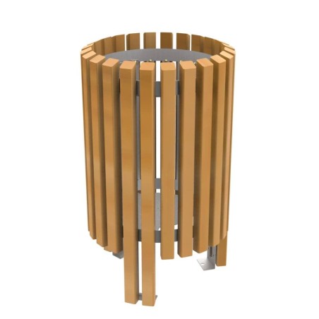 Papelera Os Ancares Madera Tropical