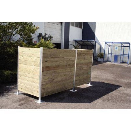 Cubrecontenedores madera tratada