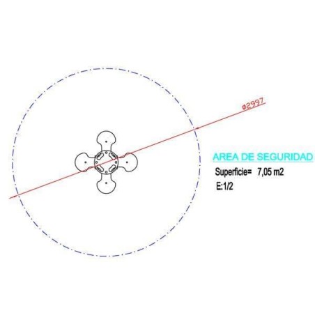 Balancín muelle Flor 4 Plazas
