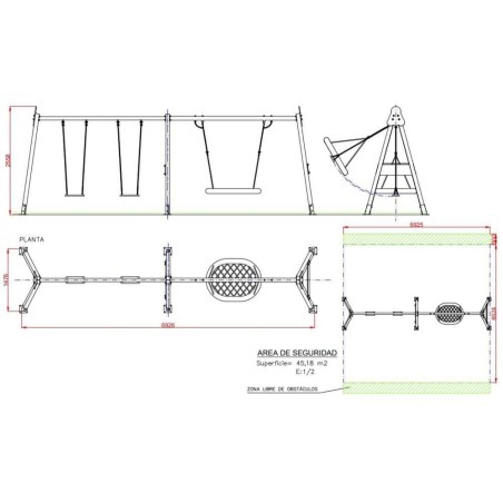 Columpio PERSEO uso público Doble y Nido (configurar asientos)