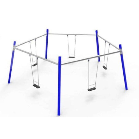 Columpio múltiple uso público de 5 plazas (configurar asientos)