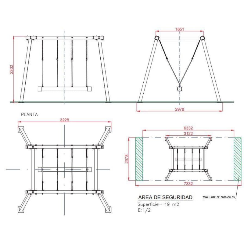 COLUMPIO USO PÚBLICO GULLIVER  3 PLAZAS