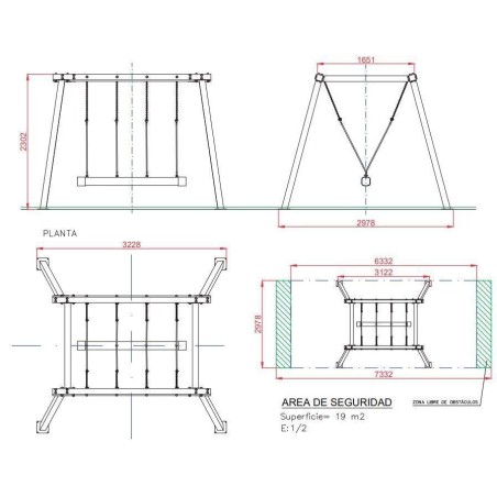 COLUMPIO USO PÚBLICO GULLIVER  3 PLAZAS