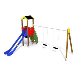 Parque infantil Torre Mundo 2 asientos