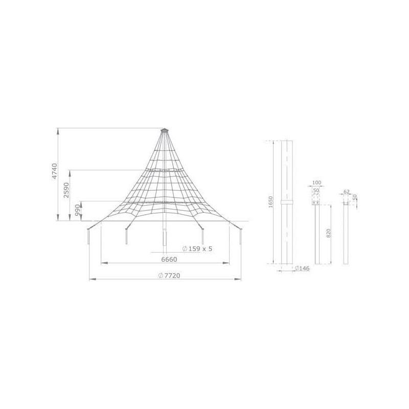 Pirámide de Trepa de 4,5 metros