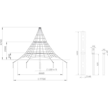 Pirámide de Trepa de 4,5 metros