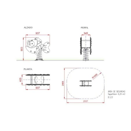 BALANCÍN MUELLE DOBLE PANEL PIRAÑA