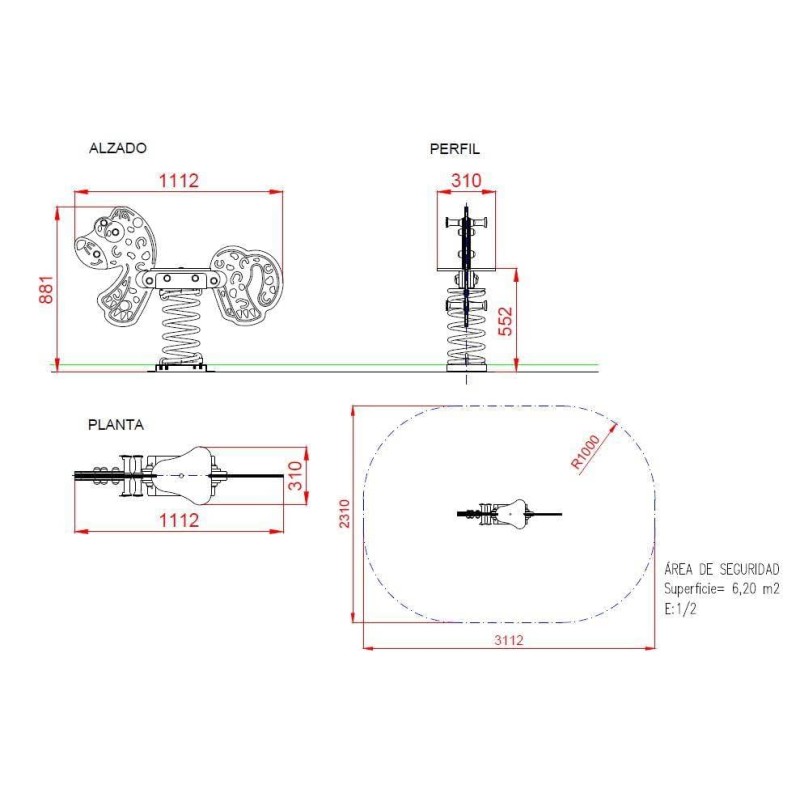 BALANCÍN MUELLE LEOPARDO