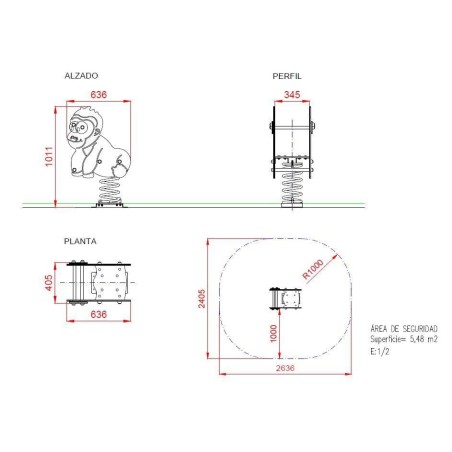 BALANCÍN MUELLE DOBLE PANEL GORILA