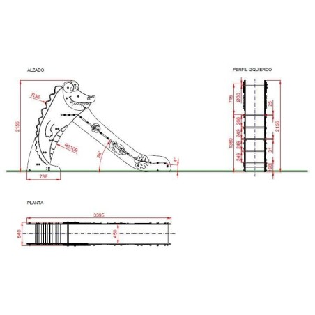 TOBOGÁN DRILO GRANDE 136CM uso público