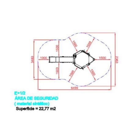 Parque infantil Torre Hexagonal 136CM uso público