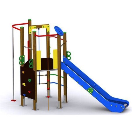 Parque infantil Torre Hexagonal 136CM uso público