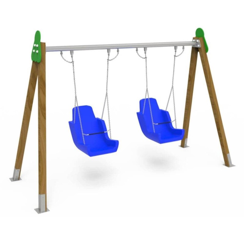 Columpio doble inclusivo uso público...